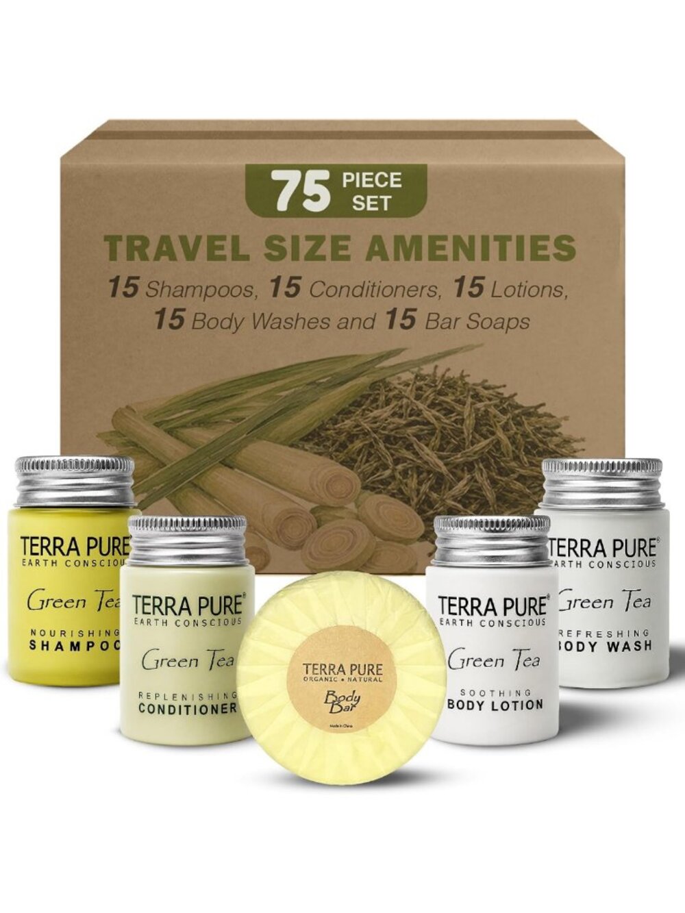Luxury Hotel Toiletries Set - 75-Piece Shampoo & Conditioner Amenity Collection